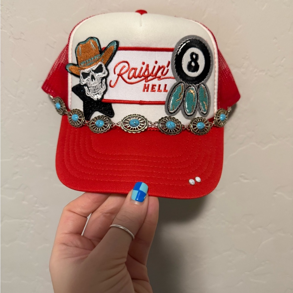 Custom Patch Trucker Hat - Raisin’ Hell - image 1
